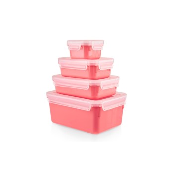 Emsa Frischhaltedosen Clip & Close 4er Set, Koralle, 0,2 / 0,55 / 0,8 / 2,2 L Emsa Frischhaltedosen Clip & Close 4er Set, Koralle, 0,2 / 0,55 / 0,8 / 2,2 L