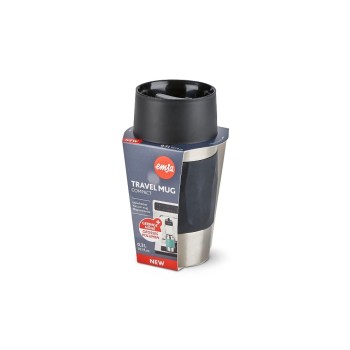 Emsa Travel Mug Compact 0.3L black , vakuumisolierter Edelstahlkörper,100% dicht Emsa Travel Mug Compact 0.3L black , vakuumisolierter Edelstahlkörper,100% dicht