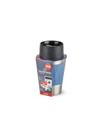 Emsa Travel Mug Compact 0.3L Blau, vakuumisolierter Edelstahlkörper,100% dicht