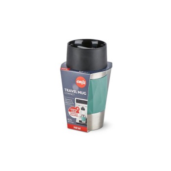 Emsa Travel Mug Compact 0.3L Grün, vakuumisolierter Edelstahlkörper,100% dicht Emsa Travel Mug Compact 0.3L Grün, vakuumisolierter Edelstahlkörper,100% dicht