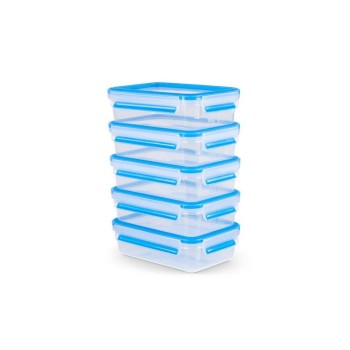 Emsa Frischhaltedosen Clip & Close 5er Set, blue, 5 x 0,8L, 100% dicht Emsa Frischhaltedosen Clip & Close 5er Set, blue, 5 x 0,8L, 100% dicht