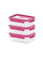 Emsa Box to store food, set of 3 pieces, raspberry, 0.55 liter