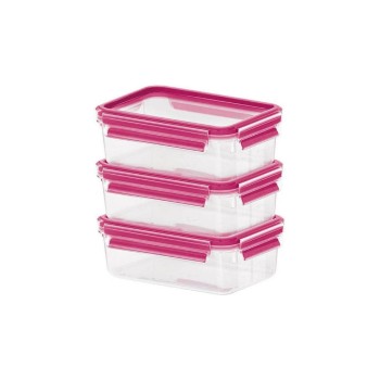 Emsa Box to store food, set of 3 pieces, raspberry, 0.55 liter