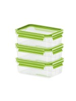 Emsa Food storage container, set of 3 pieces, green, 0.55 liter
