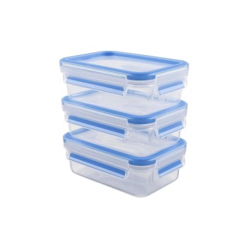 Emsa Boite alimentaire pour conserver, set de 3 pièces, bleu, 0.55 litre
