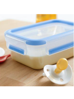 Emsa Boite alimentaire pour conserver, set de 3 pièces, bleu, 0.55 litre