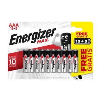 ENERGIZER Max Promo AAA 20 STK, 15 plus 5 Stk. ENERGIZER Max Promo AAA 20 STK, 15 plus 5 Stk.