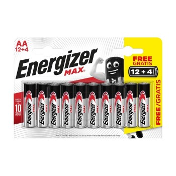 ENERGIZER Max Promo AA 16 STK, 12 plus 4 Stk. ENERGIZER Max Promo AA 16 STK, 12 plus 4 Stk.