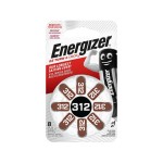 Energizer Pile pour Appareils auditif 312 8 pièces