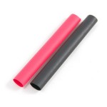 EP gaine thermorétractable PE 2mm, noir/ rouge, 2 x 1 mètre