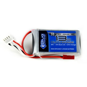 EP BluePower LiPo-accu 11.1V 450mAh 30C, 13.5x31x52mm 42g EP BluePower LiPo-accu 11.1V 450mAh 30C, 13.5x31x52mm 42g