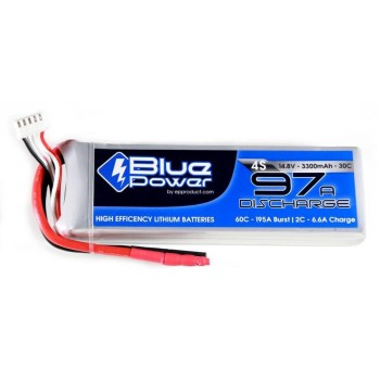 EP BluePower LiPo-accu 14.8V 3300mAh 30C, 23.1x45x134mm 288g EP BluePower LiPo-accu 14.8V 3300mAh 30C, 23.1x45x134mm 288g