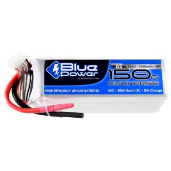 EP BluePower LiPo-accu 22.2V 5000mAh 30C, 56.1x45x136mm 711g EP BluePower LiPo-accu 22.2V 5000mAh 30C, 56.1x45x136mm 711g