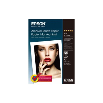 Epson Archival Matte Paper A3, 192g, 50 Blatt, S041344 Epson Archival Matte Paper A3, 192g, 50 Blatt, S041344