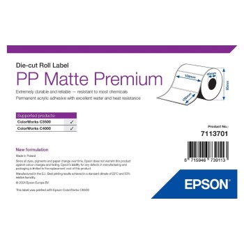 Epson C3400/C3500: PP Matte Premium, Premium 105x152 ,185 Labels / Roll