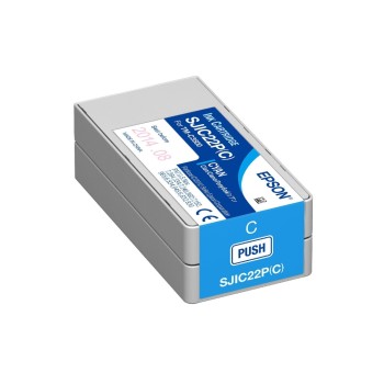 Epson Encrenpatrone SJIC22P cyan,, Für TM-C3500, 32,5 ml Inhalt, C33S020602