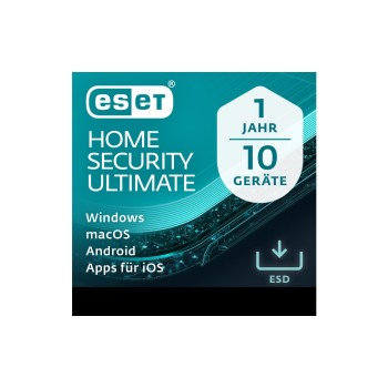 ESET HOME Security Ultimate ESD, Version complète, 10 Utilisateurs, 1 an