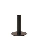 Esmée Kerzenständer, black  matt, Metall, 10×10×12.5 cm, Filzunterlage