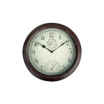 Esschert Design Gartenuhr, Plastikrahmen, PVC, D: 30.5 cm, B: 5.1 cm