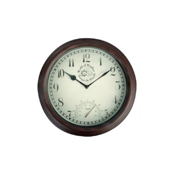 Esschert Design Gartenuhr, Plastikrahmen, PVC, D: 30.5 cm, B: 5.1 cm Esschert Design Gartenuhr, Plastikrahmen, PVC, D: 30.5 cm, B: 5.1 cm