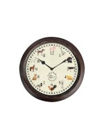 Esschert Design Horloge de jardin avec des bruits d'animaux de la ferme ø 30 cm, Multicolore