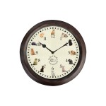 Esschert Design Gartenuhr, Katzengeräuschen, PP, PVC, 4.6x30x30 cm (LxBxH)