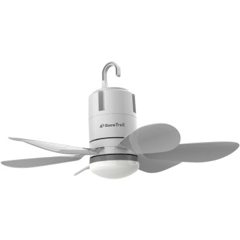 Deckenventilator mit Fernbedienung, Weiss/grau