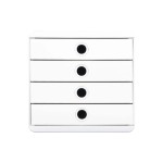 Exacompta Boîte à tiroirs Pop-Box AutentiK, 4 tiroirs, blanc