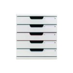 Exacompta Boîte à tiroirs Modulo AutentiK, A4+, 5 tiroirs, multicolore