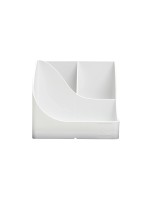 Exacompta Stifteköcher Pen-Wave AutentiK, white, 5 Fächer, recyc. Kunststoff