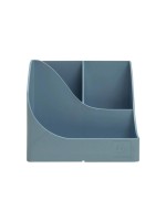 Exacompta Stifteköcher Pen-Wave AutentiK, bluegrau, 5 Fächer, recyc. Kunststoff