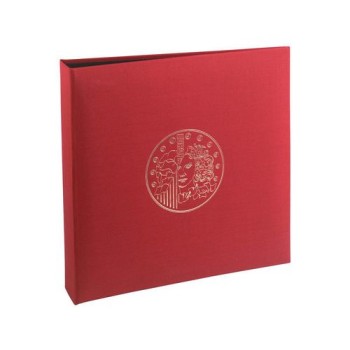 Exacompta Münzen Ordner 24,5x25cm Bordeaux, Einband mit Prägung der Euro-Münze Exacompta Münzen Ordner 24,5x25cm Bordeaux, Einband mit Prägung der Euro-Münze