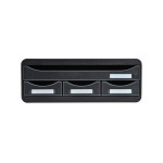 Exacompta TOOLBOX MINI 4 Schubladen ECO, Ordnungs- and Ablagebox, 4 Laden, black 