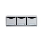 Exacompta Boîte à tiroirs Toolbox Maxi 3 tiroirs, gris clair