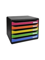 Exacompta Boîte à tiroirs Big Box Plus Transversal, multicolore