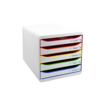 Exacompta BIG-BOX PLUS weiss/harlekin, Ordnungsund Ablagebox, 5 off. Laden 43mm Exacompta BIG-BOX PLUS weiss/harlekin, Ordnungsund Ablagebox, 5 off. Laden 43mm