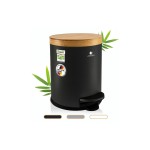 Exitoso Poubelle à pédale avec couvercle Softclose 5 l, Noir