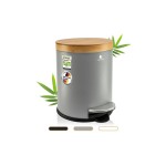 Exitoso Poubelle à pédale avec couvercle Softclose 5 l, Gris