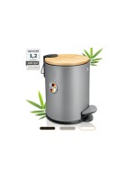 Exitoso Poubelle à pédale avec couvercle Softclose 3 l, Gris