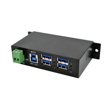 exSys EX-1504HMS, Managed 4x USB 3.0 HUB, Metall, with 15KV EDS, Din-Rail exSys EX-1504HMS, Managed 4x USB 3.0 HUB, Metall, with 15KV EDS, Din-Rail