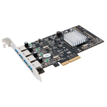 exSys  EX-12004-2, 4 Port USB 3.1, Chip-Set: 2x Asmedia, 4 x A-Buchsen,