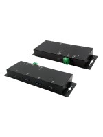 exSys EX-1234HMVS, 4x USB 3.1 HUB Gen2, 2x C- und A-Anschluss, Din Rail Kit