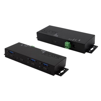 exSys EX-1237HMVS, 7x USB 3.1 HUB Gen2, 4x C- and 3x A-Anschluss, Din Rail Kit exSys EX-1237HMVS, 7x USB 3.1 HUB Gen2, 4x C- and 3x A-Anschluss, Din Rail Kit