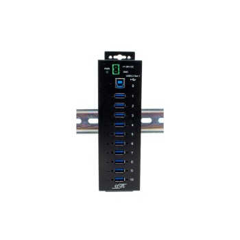 exSys EX-1510HMVS, Managed 10x USB 3.0 HUB, Metall, with 15KV EDS, Din-Rail exSys EX-1510HMVS, Managed 10x USB 3.0 HUB, Metall, with 15KV EDS, Din-Rail