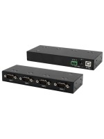 Exsys USB 2.0 zu 4x seriell RS-232 Ports, Metallgehäuse (FTDI Chipsatz)