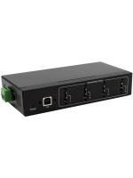 Exsys 4Port USB 2.0 Metall HUB, Tisch, Wand, und DIN-Rail Montage, 15KV ESD Schutz