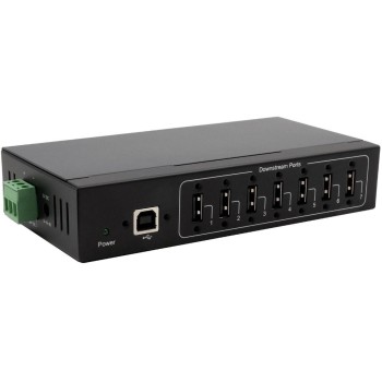 Exsys 7-Port USB 2.0 HUB für Tisch, Wand, und DIN-Rail Montage, 15KV ESD Schutz