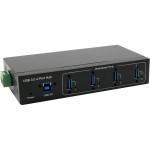 Exsys 4-Ports USB 3.2 Gen 1 HUB für Tisch, Wand und DIN-Rail, 15KV ESD Schutz