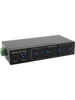 Exsys 4-Ports USB 3.2 Gen 1 HUB für Tisch, Wand und DIN-Rail, 15KV ESD Schutz