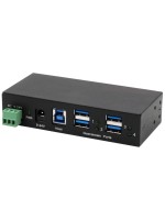 Exsys 4-Ports USB 3.2 Gen 1 HUB mit, 15KV ESD Schutz für Wand + DIN-Rail Montage